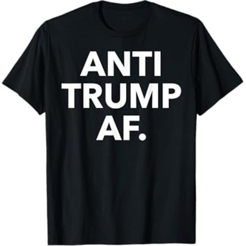 Funny Unisex Anti-Trump Tee POLITICAL President T-shirt Democrat Leftist Size L - Picture 2 of 2